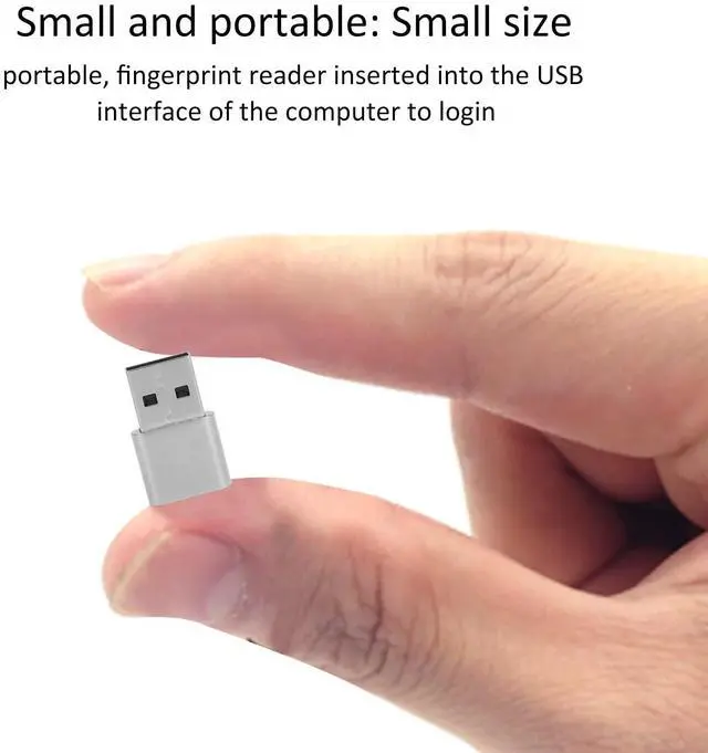 Alt view image 3 of 7 - USB Fingerprint Reader for Hello, Portable Security Key Biometric Fingerprint Scanner 0.5 Seconds 360 Degree Detection, for 10/11 32/64 Bits