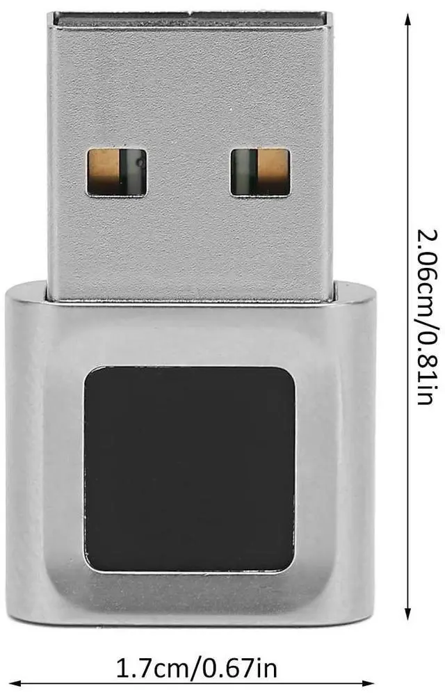 Alt view image 6 of 7 - USB Fingerprint Reader for Hello, Portable Security Key Biometric Fingerprint Scanner 0.5 Seconds 360 Degree Detection, for 10/11 32/64 Bits