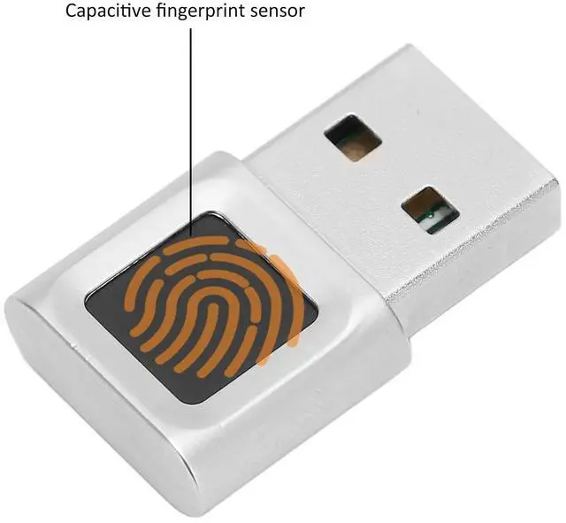 Alt view image 7 of 7 - USB Fingerprint Reader for Hello, Portable Security Key Biometric Fingerprint Scanner 0.5 Seconds 360 Degree Detection, for 10/11 32/64 Bits
