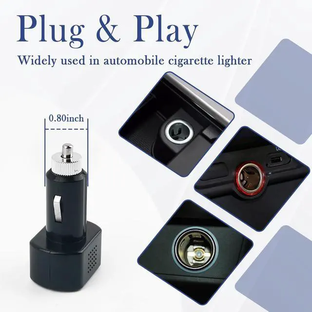 Alt view image 5 of 7 - Car LED Cigarette Lighter Voltage Meter with Digital Display,12V/0.1A Battery Voltage Meter for Real-Time Voltage Monitoring,Universal Car Voltage Meters of Car Essentials