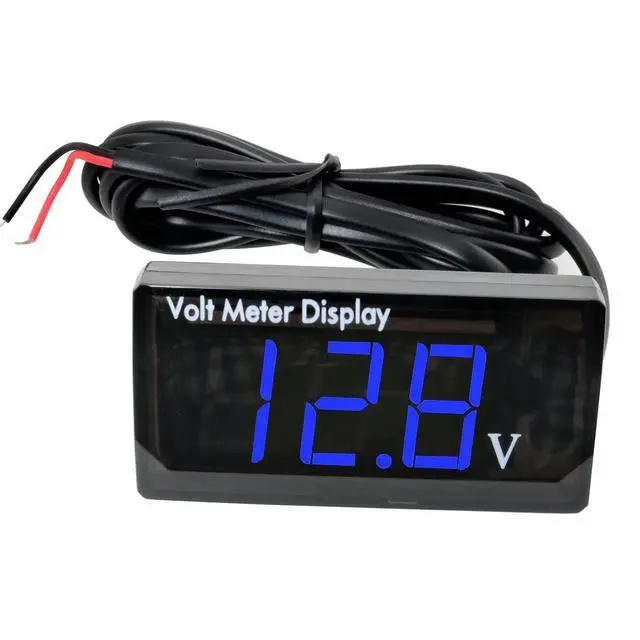 Alt view image 2 of 6 - LED Digital Display Voltmeter Blue DC 12V Waterproof LED Digital Display Voltmeter for Car Battery Voltage Monitor