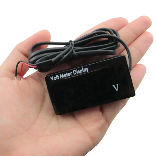 Alt view image 3 of 6 - LED Digital Display Voltmeter Blue DC 12V Waterproof LED Digital Display Voltmeter for Car Battery Voltage Monitor