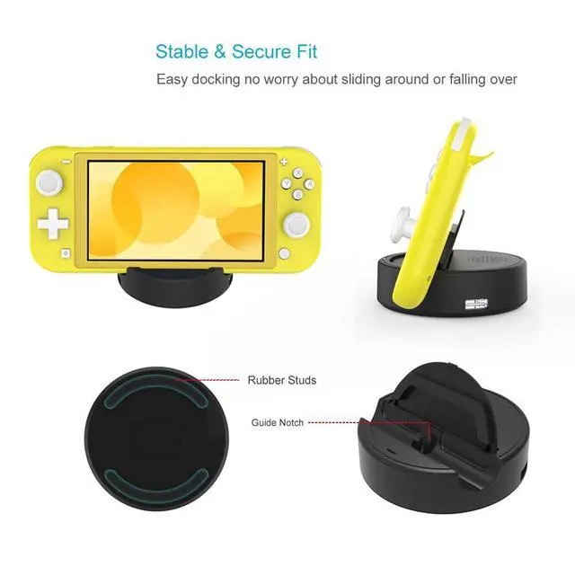 Alt view image 2 of 7 - Charging Dock for Nintendo Switch Lite, Charging Station with 2 USB Ports Compatible with Wired Controllers