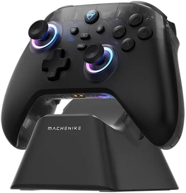 Main image of G3V2 Bluetooth Controller for Pc/Switch/Ios/Android, Hall Effect Joysticks, RGB Lighting Gaming Controller,2 Programmable Buttons,1000mah Battery With Charging Station, Black