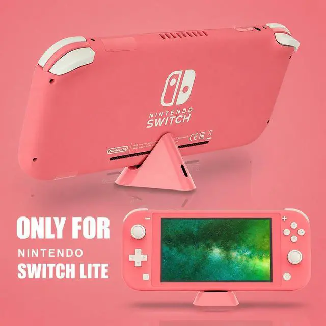 Alt view image 2 of 7 - Charging Dock for Nintendo Switch Lite, Portable USB-C Charger Stand for Switch Lite, Compact Play-and-Charge Docking Station, Coral Pink