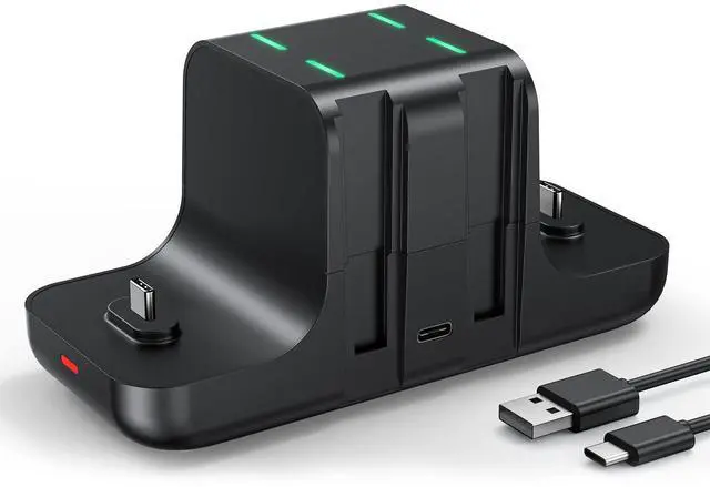 Main image of Controller Charger Dock for Nintendo Switch Pro Controller and Joy con, 6-in-1 Fast Charging Dock Station for Switch & OLED Model & Lite with Charging Indicator and Type C Charging Cable