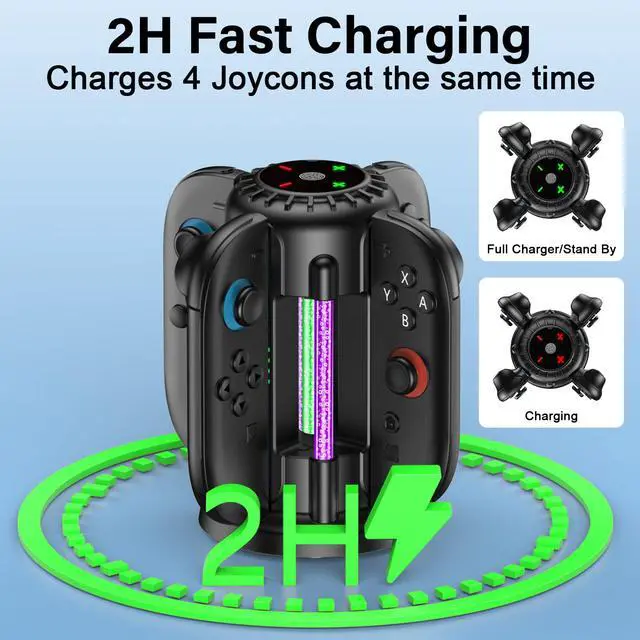 Alt view image 3 of 7 - Charging Dock for Nintendo Switch 2 Joycon(2025), Switch 2 Charger Station