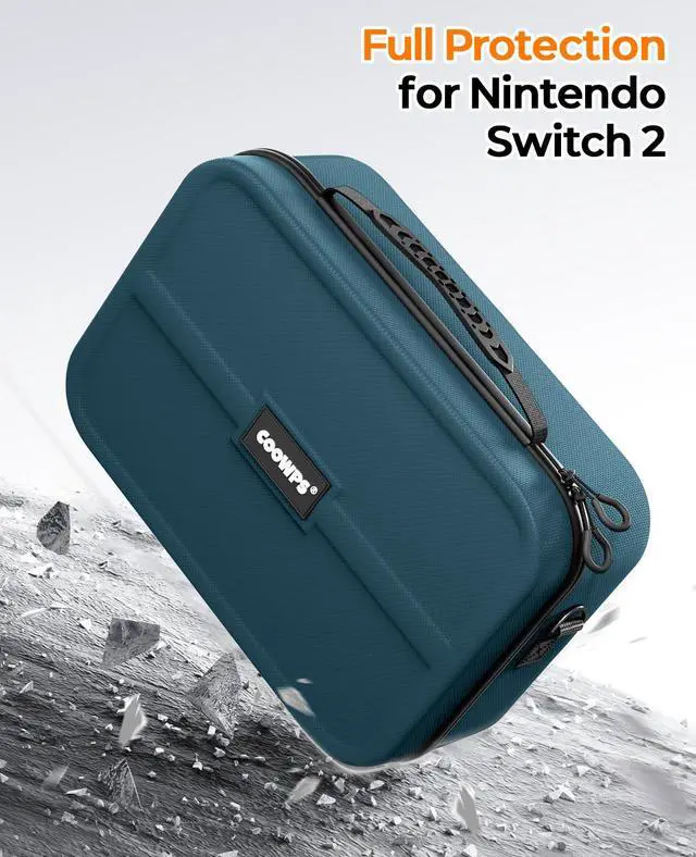 Alt view image 4 of 7 - Switch 2 Case Bundle for Nintendo Switch 2, with 2-Pack Screen Protector, 6Pcs Thumb Grips, 20 Game Card Slots, Portable Travel Full Protection All In One Storage Case for Switch 2 Accessories