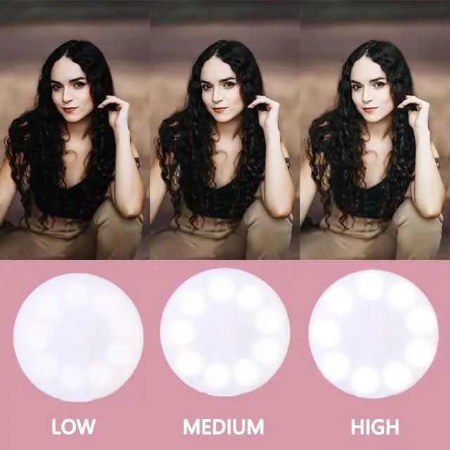 Alt view image 3 of 7 - Ring Light of Pocket-Size: Rechargeable Small Ring Light for Phone, Laptop & Makeup - Perfect for Small & Adults, Portable Selfie Light (White)