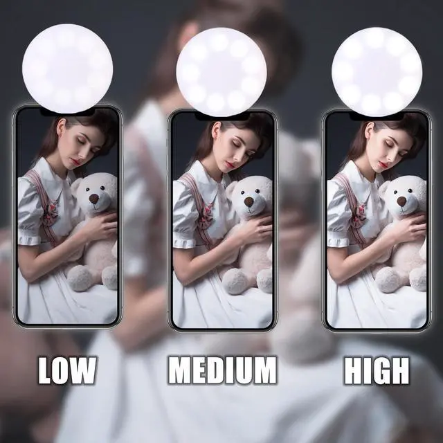 Alt view image 4 of 7 - Ring Light of Pocket-Size: Rechargeable Small Ring Light for Phone, Laptop & Makeup - Perfect for Small & Adults, Portable Selfie Light (White)