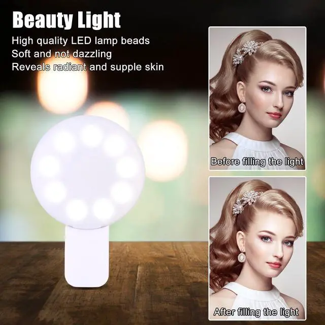 Alt view image 5 of 7 - Ring Light of Pocket-Size: Rechargeable Small Ring Light for Phone, Laptop & Makeup - Perfect for Small & Adults, Portable Selfie Light (White)