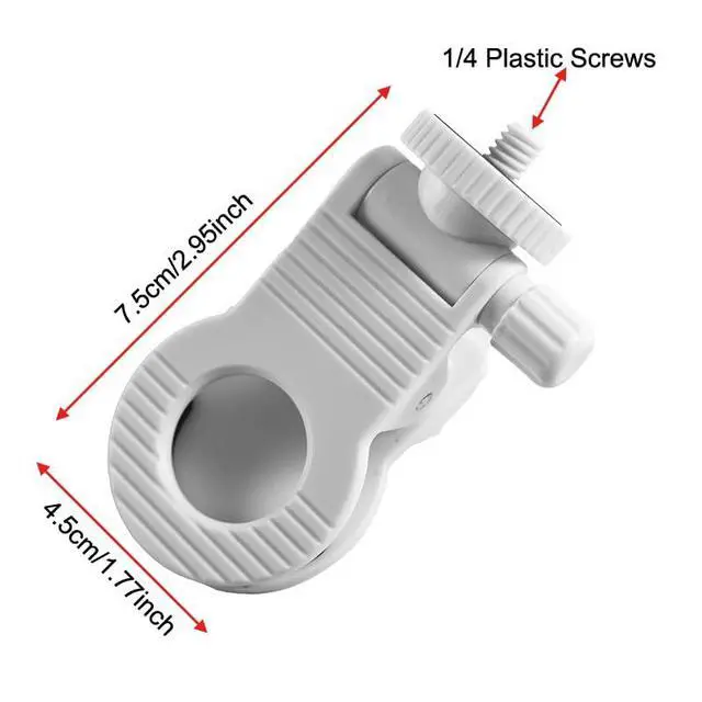 Alt view image 2 of 7 - 3 Pack Selfie Light Clip Replacement with 1/4''-20 Thread Screw Connector Monitor Webcam Mount Clamp Holder for Rechargeable Phone Light Clip Portable Phone Fill Lights Photography Lights