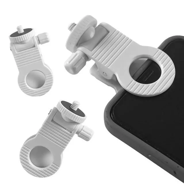 Alt view image 7 of 7 - 3 Pack Selfie Light Clip Replacement with 1/4''-20 Thread Screw Connector Monitor Webcam Mount Clamp Holder for Rechargeable Phone Light Clip Portable Phone Fill Lights Photography Lights