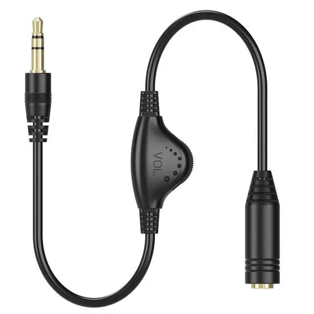 Alt view image 6 of 7 - 3.5mm Headphone Extension Cables, 2pcs 3.5mm Male to Female Stereo Audio Extension Cord with Volume Adjustment Control for Smartphone Tablets MP3 Players - 10inch