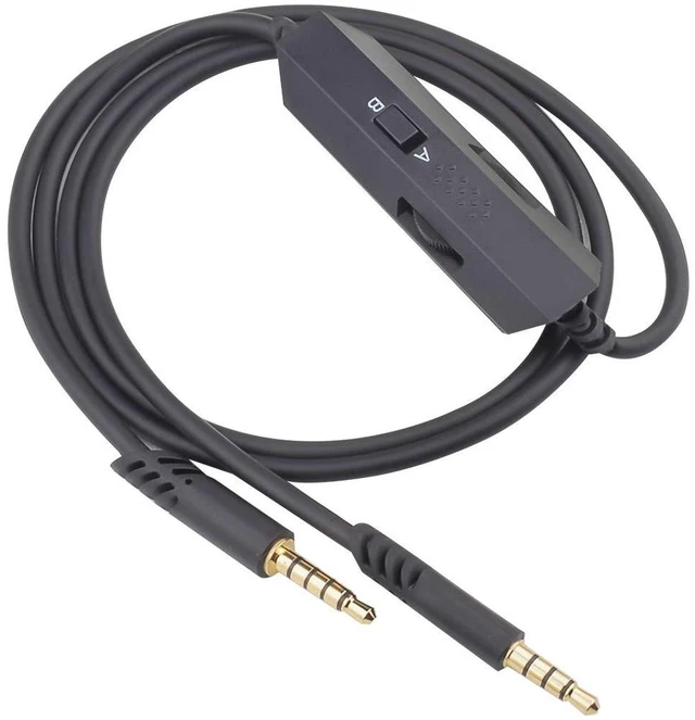 Main image of 3.3ft Auxiliary Gaming Cable for Astro A10 A40 A30 A50 Headsets, Compatible with Xbox One PS4 PC Mobile, Black, Male-to-Male 3.5mm Jack, Tangle Free