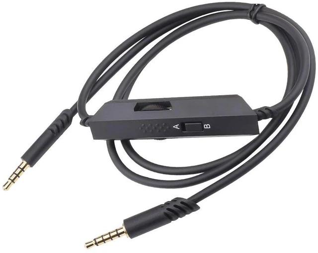 Alt view image 2 of 7 - 3.3ft Auxiliary Gaming Cable for Astro A10 A40 A30 A50 Headsets, Compatible with Xbox One PS4 PC Mobile, Black, Male-to-Male 3.5mm Jack, Tangle Free