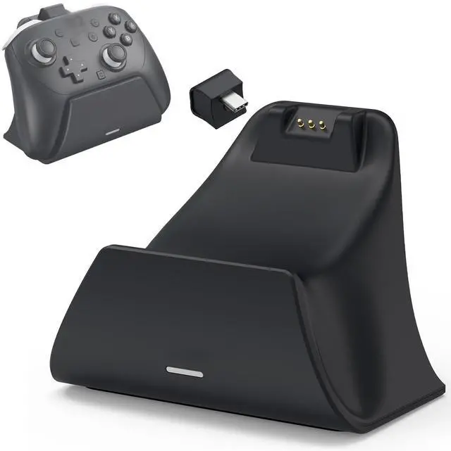 Main image of Charging Dock Station with Adapter for Nintendo Switch 2 Pro Controller, Charging Base Stand with Indicator Light Fast Charge & Overcharge Protection Charger Mount Support