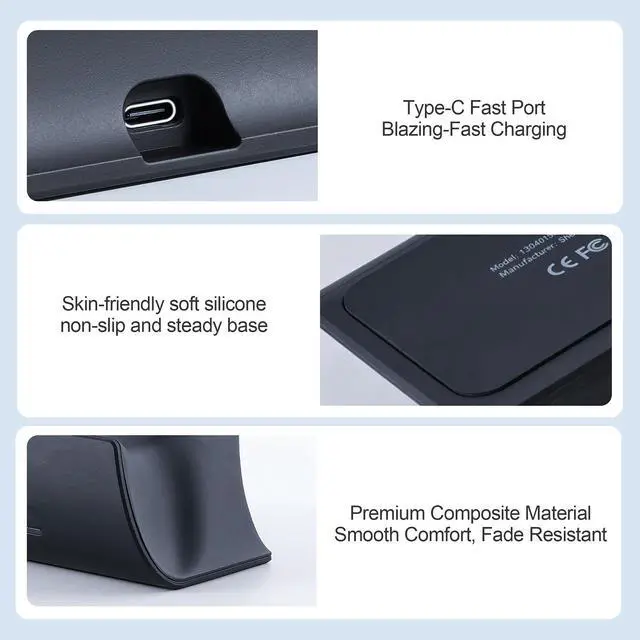Alt view image 6 of 7 - Charging Dock Station with Adapter for Nintendo Switch 2 Pro Controller, Charging Base Stand with Indicator Light Fast Charge & Overcharge Protection Charger Mount Support