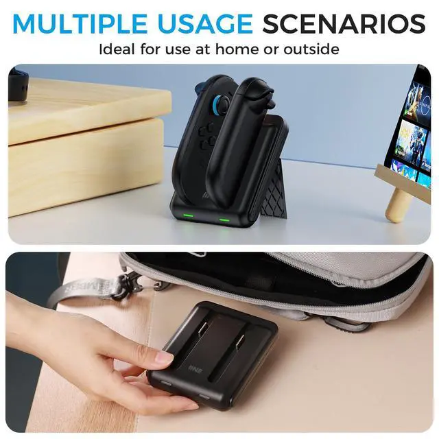Alt view image 7 of 7 - Controller Charging Dock for Switch 2, Fast Charging Station with LED Indicator, Overvoltage Protection, Non-Slip Base, Gamepad Organizer Stand (Dual Charger)