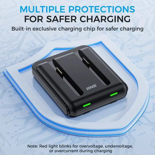 Alt view image 5 of 7 - Controller Charging Dock for Switch 2, Fast Charging Station with LED Indicator, Overvoltage Protection, Non-Slip Base, Gamepad Organizer Stand (Dual Charger)