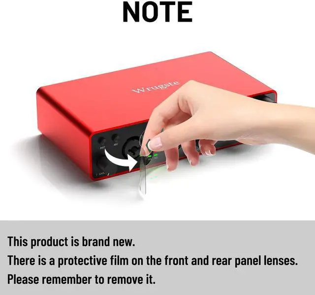Alt view image 7 of 7 - USB Audio Interface, 2-In-2-Out USB-C External Sound Card, 24Bit/192kHz 48V Phantom Power Zero-Latency Monitor for Podcast Live Stream Vocal Guitar Recording
