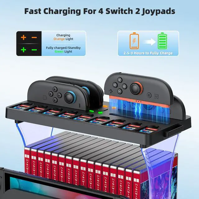 Alt view image 2 of 6 - Switch 2 Accessories Organizer, Charging Dock