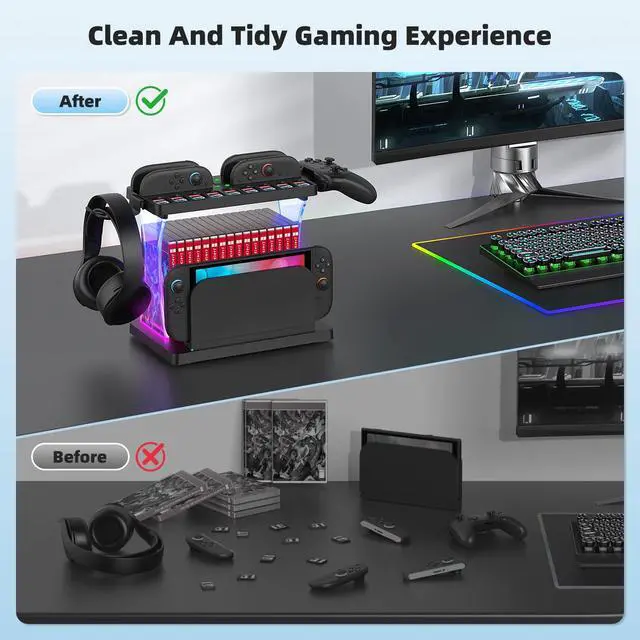 Alt view image 4 of 6 - Switch 2 Accessories Organizer, Charging Dock