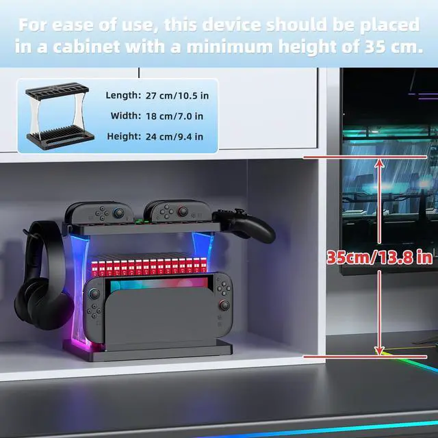Alt view image 5 of 6 - Switch 2 Accessories Organizer, Charging Dock