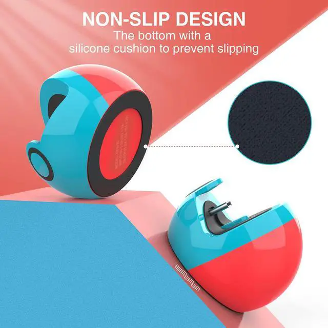 Alt view image 3 of 7 - Switch Charging Dock for Nintendo Switch/Lite/OLED,Portable Carrying Charging Station with Classic Colors Neon Blue & Neon Red