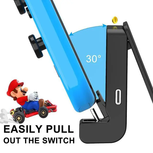 Alt view image 4 of 6 - Switch Stand for Nintendo,Charging Dock for Switch 2 / Lite/OLED, Portable Adjustable Charging Stand for Nintendo with USB Type C Charger Port(Black)