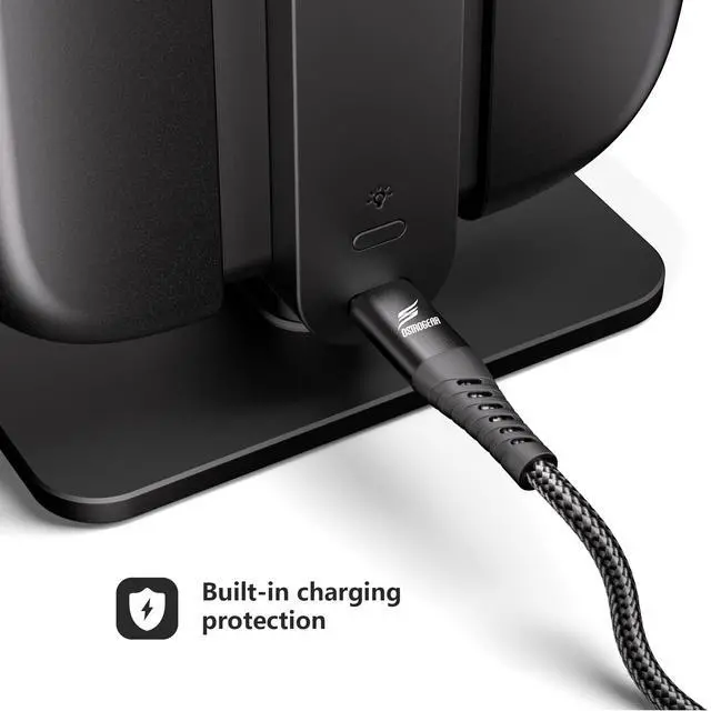 Alt view image 4 of 7 - Charging Dock for Nintendo Switch 2 Joycon - 4 in 1 RGB Magnetic Fast Charger Station Stand Accessories for Joycon 2 Controller with Type C Cable, Dual-Side Charging & 8 Light Modes