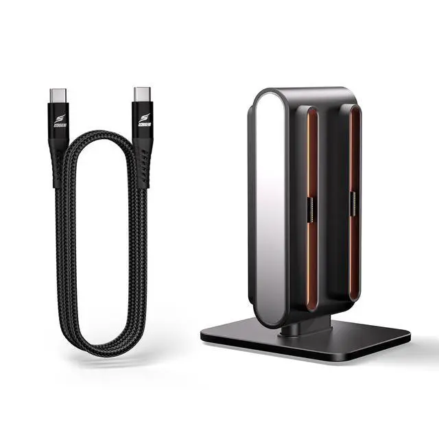 Alt view image 7 of 7 - Charging Dock for Nintendo Switch 2 Joycon - 4 in 1 RGB Magnetic Fast Charger Station Stand Accessories for Joycon 2 Controller with Type C Cable, Dual-Side Charging & 8 Light Modes