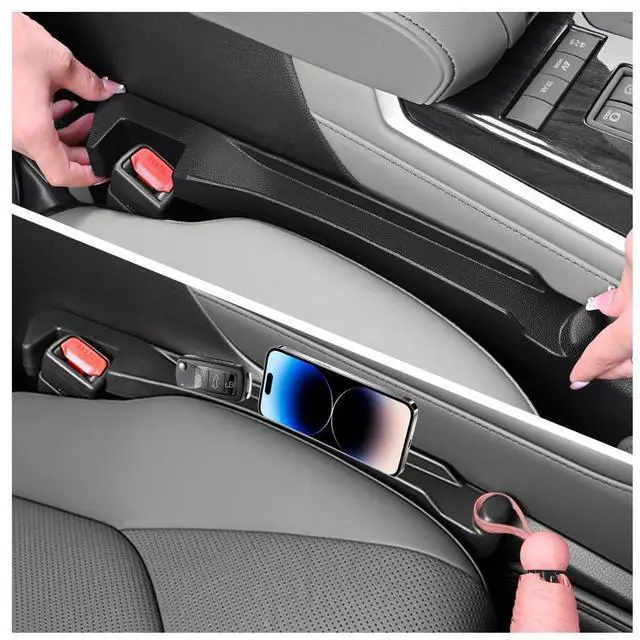 Main image of 2026 Upgraded Car Seat Gap Filler 2 Pack,3 in 1 Car Seat Gap Organizer with Slot & Hook for Phone/Keys,Universal Anti-Drop in Between Cars Seats Catcher Fits for Truck SUV