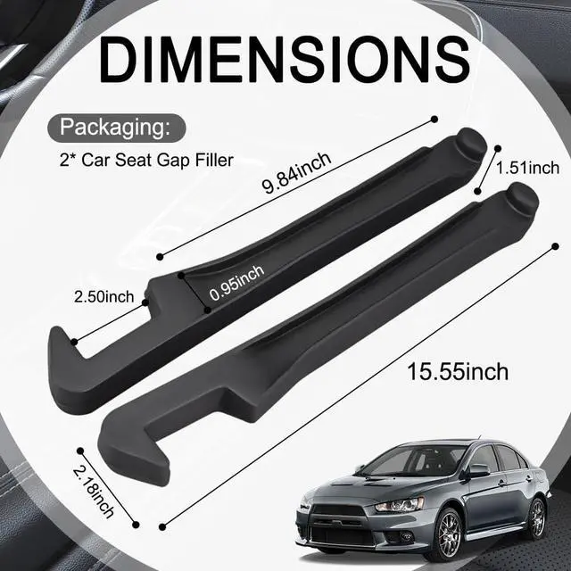 Alt view image 2 of 7 - 2026 Upgraded Car Seat Gap Filler 2 Pack,3 in 1 Car Seat Gap Organizer with Slot & Hook for Phone/Keys,Universal Anti-Drop in Between Cars Seats Catcher Fits for Truck SUV
