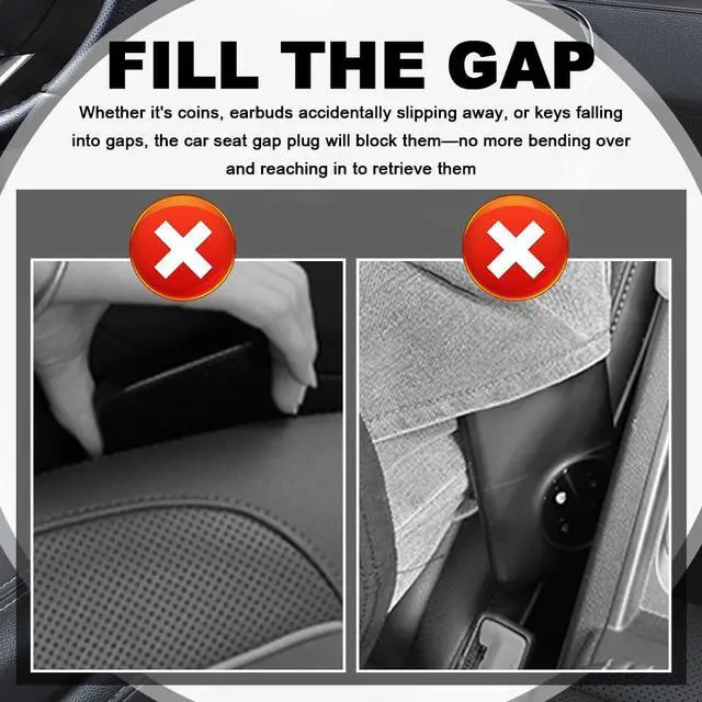Alt view image 7 of 7 - 2026 Upgraded Car Seat Gap Filler 2 Pack,3 in 1 Car Seat Gap Organizer with Slot & Hook for Phone/Keys,Universal Anti-Drop in Between Cars Seats Catcher Fits for Truck SUV