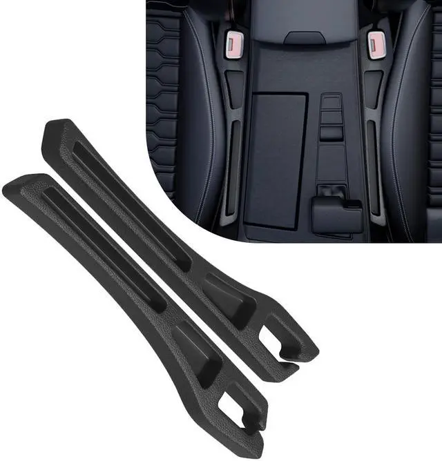 Main image of Car Seat Gap Filler Organizer, 2PCS Multifunctional Vehicle Fill Gap Blocker with Storage Slot Between Seat Console, Anti-Drop Auto Interior Organization, Universal for SUV Truck Sedan(Black)