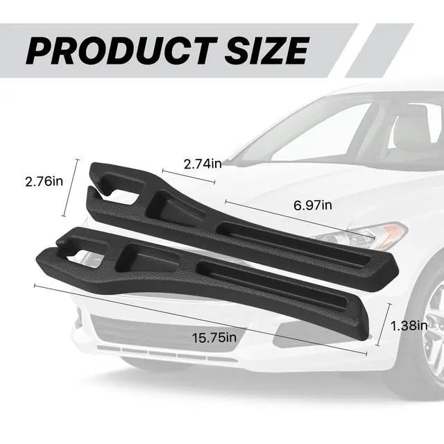 Alt view image 2 of 6 - Car Seat Gap Filler Organizer, 2PCS Multifunctional Vehicle Fill Gap Blocker with Storage Slot Between Seat Console, Anti-Drop Auto Interior Organization, Universal for SUV Truck Sedan(Black)
