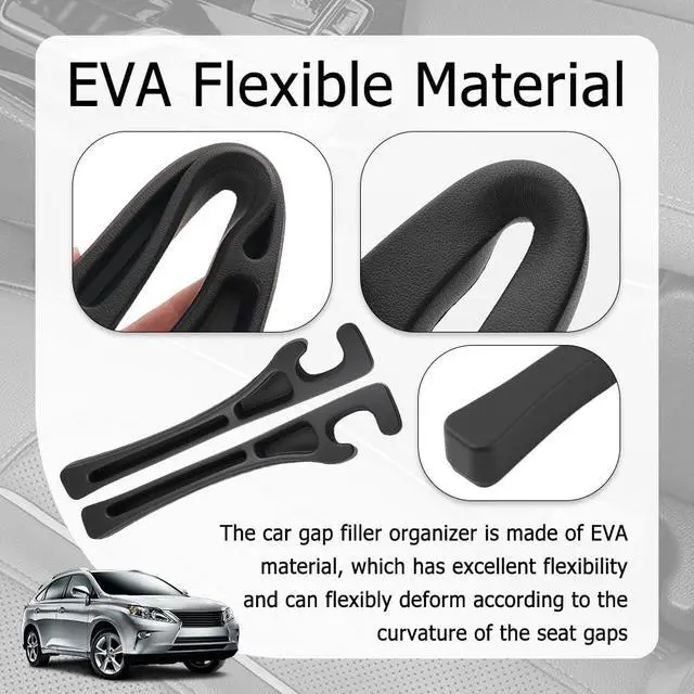 Alt view image 4 of 7 - 2PCS Car Seat Gap Filler Organizer,2026 Upgraded Car Seat Gap Plug with Storage Slot & Seats Belt Holes as Phone Holder,Universal No Drop Seats Guard for Cars Interior Accessories