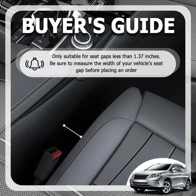 Alt view image 7 of 7 - 2PCS Car Seat Gap Filler Organizer,2026 Upgraded Car Seat Gap Plug with Storage Slot & Seats Belt Holes as Phone Holder,Universal No Drop Seats Guard for Cars Interior Accessories