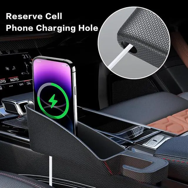 Alt view image 3 of 7 - 2 Pack Car Seat Gap Filler Organizer Universal Car Gap Seat Filler for Cars & SUVsSpace-Saving Car Organizer Storage BoxPrevents Item DropsCar Seat Gap Filler for Clutter-Free Interior
