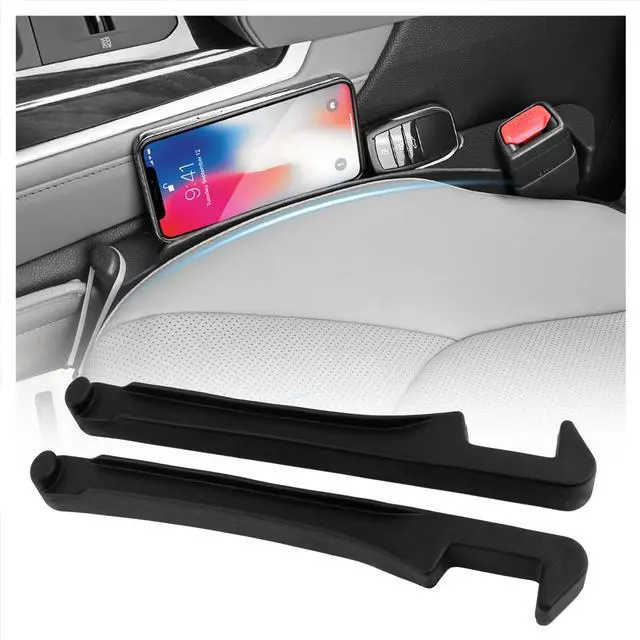 Main image of 3 in 1 Car Seat Gap Filler Organizer,2PCS Multifunctional Car Seat Gap Plug with Storage Slot & Hook Function,Anti-Drop Cars Gaps Seats Filler Cars Clutter Catcher for SUVs Trucks (Black)