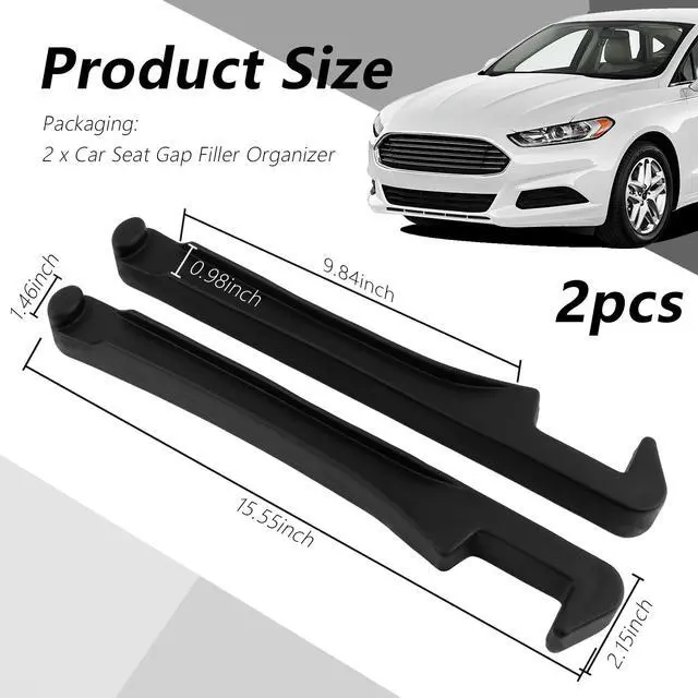 Alt view image 2 of 7 - 3 in 1 Car Seat Gap Filler Organizer,2PCS Multifunctional Car Seat Gap Plug with Storage Slot & Hook Function,Anti-Drop Cars Gaps Seats Filler Cars Clutter Catcher for SUVs Trucks (Black)