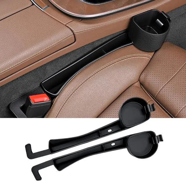 Main image of 2026 Upgraded Car Seat Gap Filler with Holder and Hook, Car Seat Accessories Interior, Car Seat Gap Plug with Storage Slot, Car Organizer Fit Sedan SUV Truck, 2 Pack Black