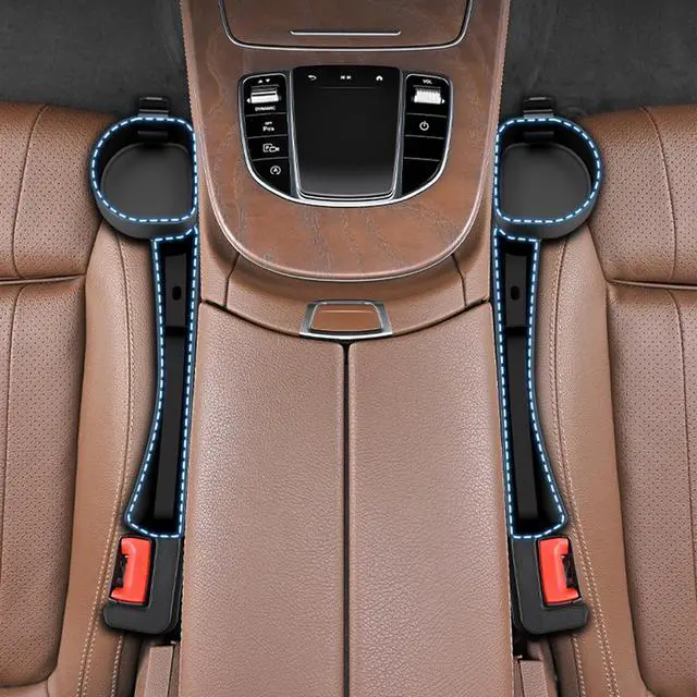 Alt view image 7 of 7 - 2026 Upgraded Car Seat Gap Filler with Holder and Hook, Car Seat Accessories Interior, Car Seat Gap Plug with Storage Slot, Car Organizer Fit Sedan SUV Truck, 2 Pack Black