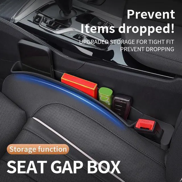Alt view image 3 of 7 - Car Seat Gap Filler, Seat Gap Organizer with Phone Holder, Car Seat Accessories, Car Organizer Fit Car SUV Truck-2PCS Black