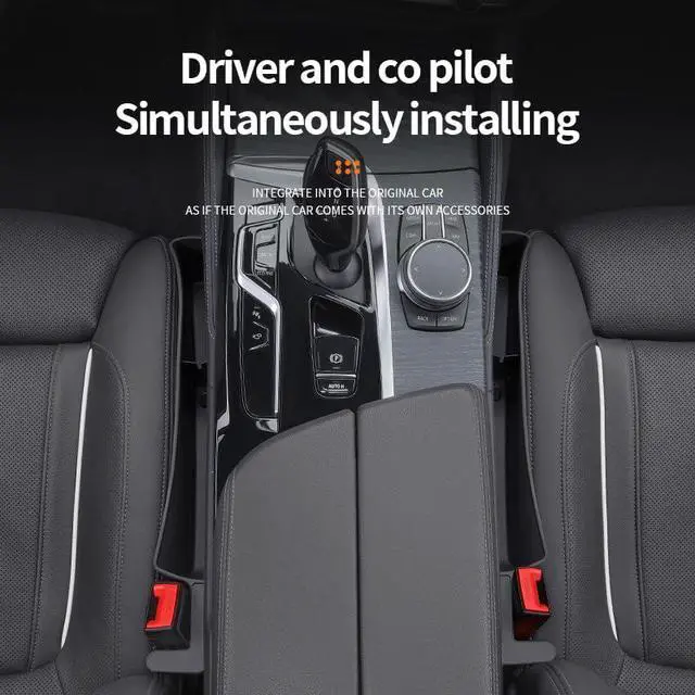 Alt view image 5 of 7 - Car Seat Gap Filler, Seat Gap Organizer with Phone Holder, Car Seat Accessories, Car Organizer Fit Car SUV Truck-2PCS Black