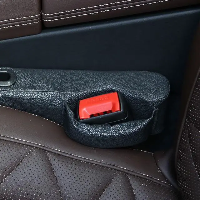 Alt view image 7 of 7 - 2 Pack Car Seat Gap Filler with Storage Box,Car Console Gap Filler,Fill the Gap Between Seat and Console,Prevent Things from Dropping,Convenient to Storage Keys and Phone(Black2)