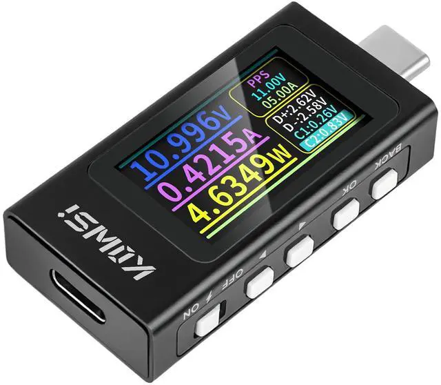 Main image of USB C Power Meter USB C Tester, 3-36V 0-12A PD3.1 QC4.0 PDO Decoding High Precision Two-Way Measurement Voltage Current Capacity Voltmeter Ammeter Detector Digital Tester Multimeter for Charger Cable