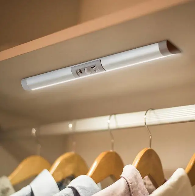 Alt view image 7 of 7 - Automatic Motion Sensor Closet Lights with Eye-Protection Design Closet Lighting, LED Rechargeable Cabinet Light Battery Operated Wardrobe Light for Wireless Pantry Sink (80Lumen, 6000k 80+CRI)