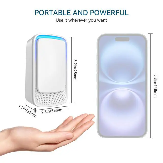 Alt view image 2 of 7 - Air Ionizers for Home, Plug In Negative Ion for Bedroom, Study, Office, Gym, Hotel, Kitchen, Mini Air Cleaner (2 Pack)